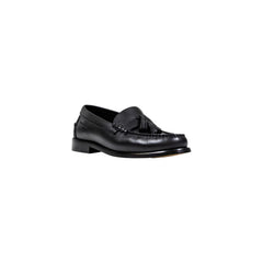 Black Leather Slip-On Loafers