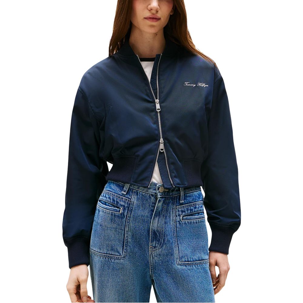 Blue Recycled Polyester Bomber