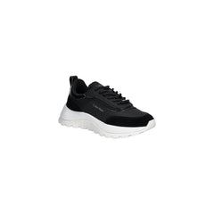 Black Leather Athletic Sneakers