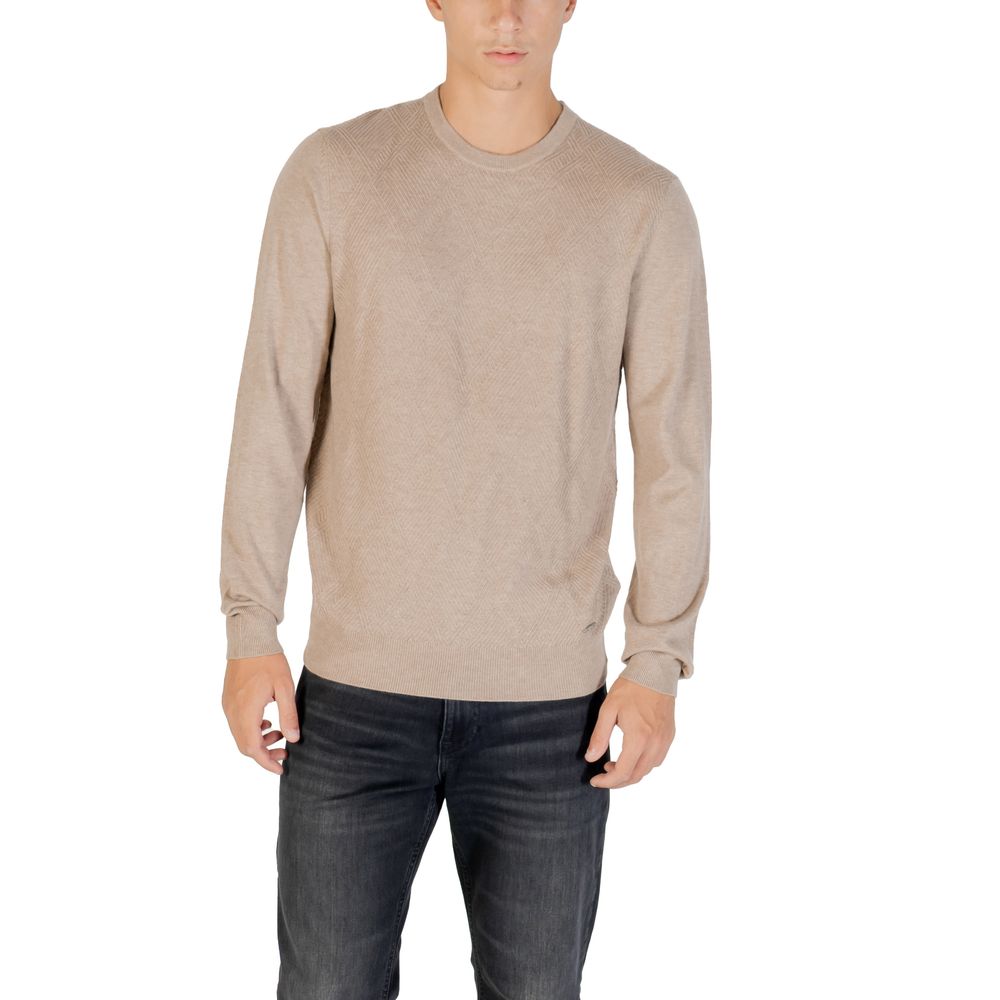 Beige Polyacrylic Sweatshirt