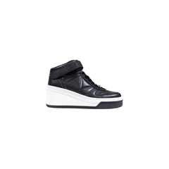 Black Polyethylene Platform Sneakers