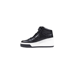 Black Polyethylene Platform Sneakers
