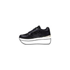 Black Polyethylene Platform Sneakers