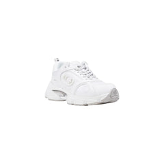 White Polyester Chunky Sneakers