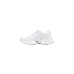 White Polyester Chunky Sneakers