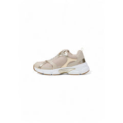 Beige Polyester Chunky Sneakers