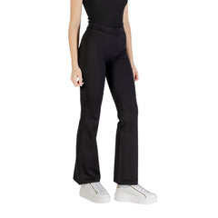 Black Viscose Flared Pants