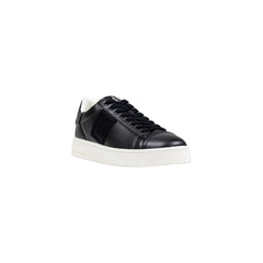 Black Polyester Low Top Sneakers