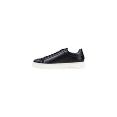 Black Polyester Low Top Sneakers