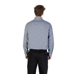 قميص قطني أزرق