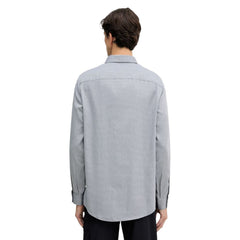 Black And White Cotton Dress Shirt