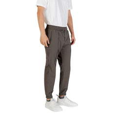 Green Polyester Casual Pants
