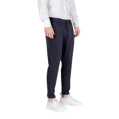 Blue Viscose Dress Pants