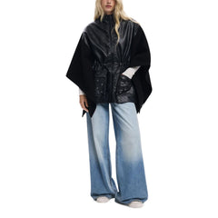 Black Polyester Jackets And Coat