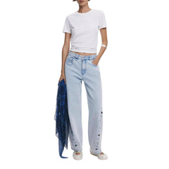 Blue Polyester Scarf