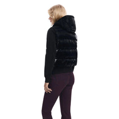 Black Polyester Full-Length Jacket