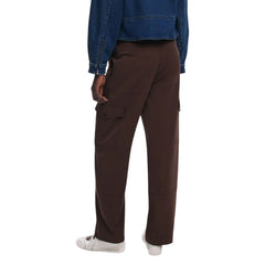Brown Polyester Casual Pants