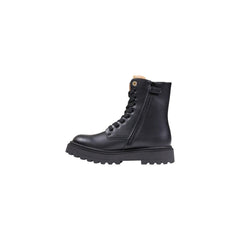 Black Polyethylene Lace-Up Boots