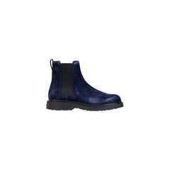 Blue Suede Leather Chelsea Boots