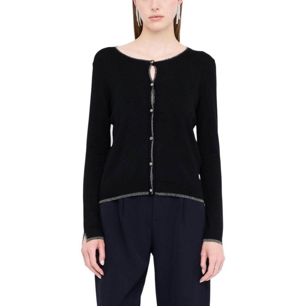 Black Textile Cardigan