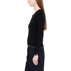 Black Textile Cardigan