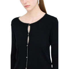 Black Textile Cardigan