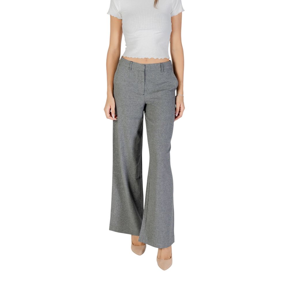 Gray Recycled Polyester Casual Pants