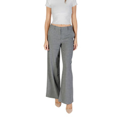 Gray Recycled Polyester Casual Pants