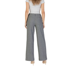 Gray Recycled Polyester Casual Pants