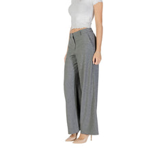 Gray Recycled Polyester Casual Pants