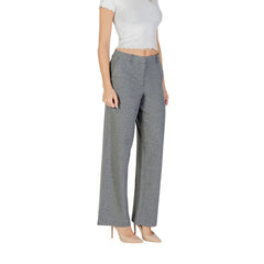 Gray Recycled Polyester Casual Pants