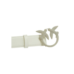 White Leather Regular Belt