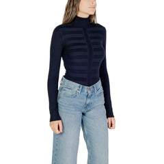 Blue Viscose Turtleneck