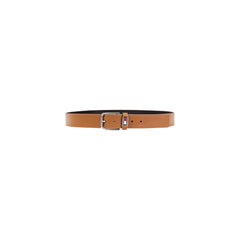 Beige Leather Regular Belt