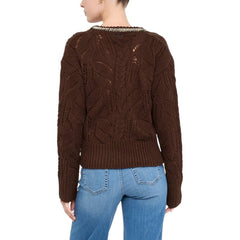 Brown Marabou Sweatshirt