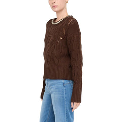 Brown Marabou Sweatshirt