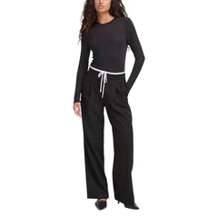 Black Polyester Pants