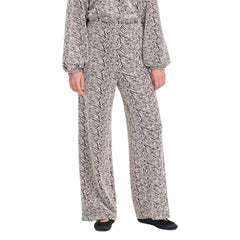 Brown Polyester Casual Pants