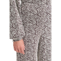 Brown Polyester Casual Pants