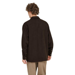 Brown Polyester Dress Shirt