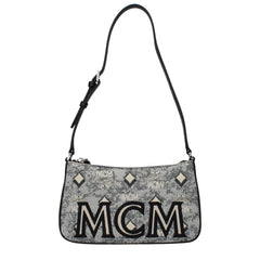 Gray Fabric Crossbody Bag