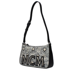 Gray Fabric Crossbody Bag