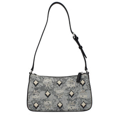 Gray Fabric Crossbody Bag