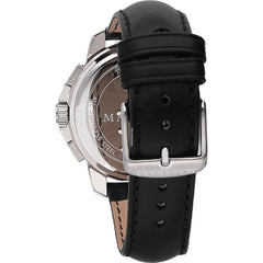 Black Leather Dress Watch