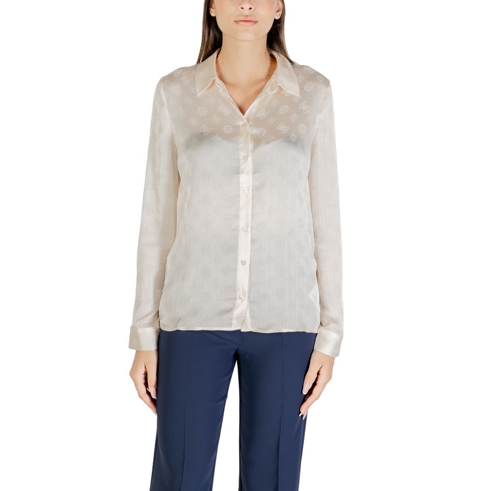 Beige Polyester Blouse