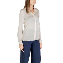Beige Polyester Blouse