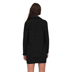 سترة بليزر سوداء من البوليستر