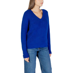 Blue Polyester Sweatshirt