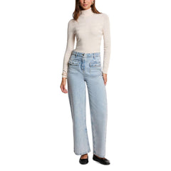 Beige Viscose Turtleneck