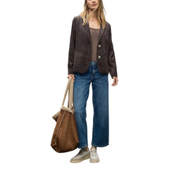 Brown Polyester Blazer